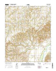 Lenora Oklahoma Current topographic map, 1:24000 scale, 7.5 X 7.5 Minute, Year 2016