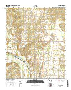 Leon North Oklahoma Current topographic map, 1:24000 scale, 7.5 X 7.5 Minute, Year 2016
