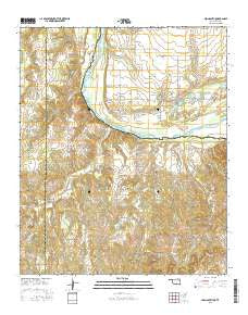 Leon South Oklahoma Current topographic map, 1:24000 scale, 7.5 X 7.5 Minute, Year 2016