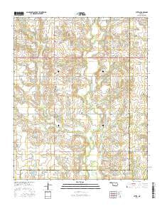 Letitia Oklahoma Current topographic map, 1:24000 scale, 7.5 X 7.5 Minute, Year 2016