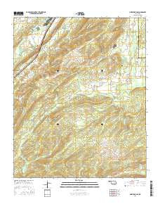 Limestone Gap Oklahoma Current topographic map, 1:24000 scale, 7.5 X 7.5 Minute, Year 2016