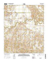 Lindsay Oklahoma Current topographic map, 1:24000 scale, 7.5 X 7.5 Minute, Year 2016