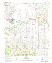 Lindsay Oklahoma Historical topographic map, 1:24000 scale, 7.5 X 7.5 Minute, Year 1966