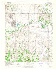 Lindsay Oklahoma Historical topographic map, 1:24000 scale, 7.5 X 7.5 Minute, Year 1966