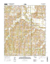 Lindsay SW Oklahoma Current topographic map, 1:24000 scale, 7.5 X 7.5 Minute, Year 2016