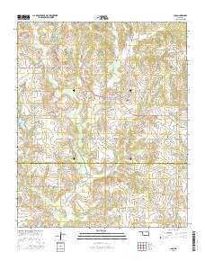 Loco Oklahoma Current topographic map, 1:24000 scale, 7.5 X 7.5 Minute, Year 2016