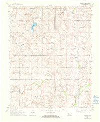 Logan NW Oklahoma Historical topographic map, 1:24000 scale, 7.5 X 7.5 Minute, Year 1971