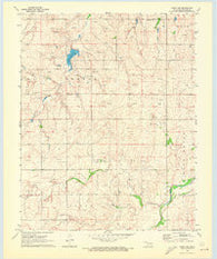 Logan NW Oklahoma Historical topographic map, 1:24000 scale, 7.5 X 7.5 Minute, Year 1971