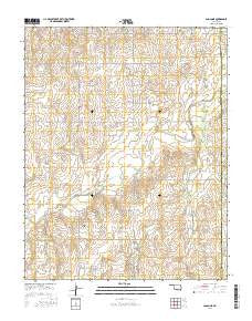 Logan NE Oklahoma Current topographic map, 1:24000 scale, 7.5 X 7.5 Minute, Year 2016