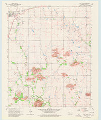 Lone Wolf Oklahoma Historical topographic map, 1:24000 scale, 7.5 X 7.5 Minute, Year 1964