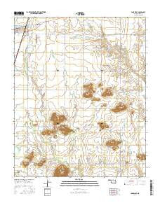 Lone Wolf Oklahoma Current topographic map, 1:24000 scale, 7.5 X 7.5 Minute, Year 2016