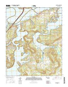 Longtown Oklahoma Current topographic map, 1:24000 scale, 7.5 X 7.5 Minute, Year 2016