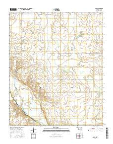 Louis Oklahoma Current topographic map, 1:24000 scale, 7.5 X 7.5 Minute, Year 2016