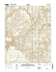 Lovell Oklahoma Current topographic map, 1:24000 scale, 7.5 X 7.5 Minute, Year 2016