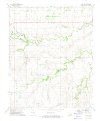 Loyal SE Oklahoma Historical topographic map, 1:24000 scale, 7.5 X 7.5 Minute, Year 1972