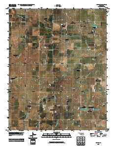 Lucien Oklahoma Historical topographic map, 1:24000 scale, 7.5 X 7.5 Minute, Year 2009