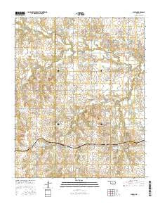 Lucien Oklahoma Current topographic map, 1:24000 scale, 7.5 X 7.5 Minute, Year 2016