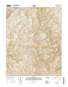 Lucy Creek Oklahoma Current topographic map, 1:24000 scale, 7.5 X 7.5 Minute, Year 2016
