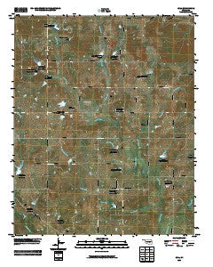 Lula Oklahoma Historical topographic map, 1:24000 scale, 7.5 X 7.5 Minute, Year 2009