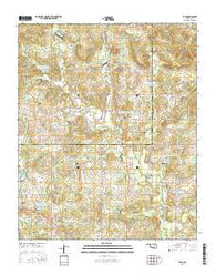 Lula Oklahoma Current topographic map, 1:24000 scale, 7.5 X 7.5 Minute, Year 2016
