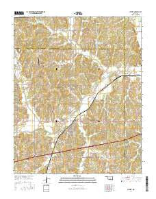 Luther Oklahoma Current topographic map, 1:24000 scale, 7.5 X 7.5 Minute, Year 2016