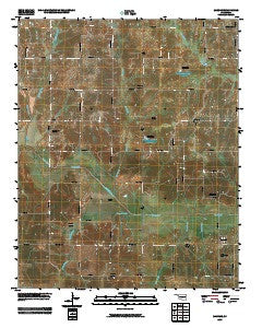 Macomb Oklahoma Historical topographic map, 1:24000 scale, 7.5 X 7.5 Minute, Year 2009