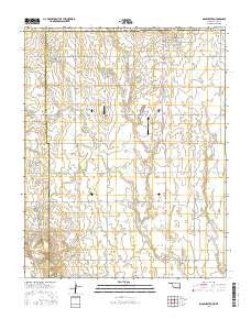 Manchester Oklahoma Current topographic map, 1:24000 scale, 7.5 X 7.5 Minute, Year 2016
