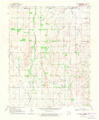 Manchester NW Oklahoma Historical topographic map, 1:24000 scale, 7.5 X 7.5 Minute, Year 1969