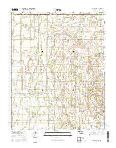 Manchester NW Oklahoma Current topographic map, 1:24000 scale, 7.5 X 7.5 Minute, Year 2016