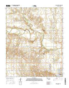 Mangum North Oklahoma Current topographic map, 1:24000 scale, 7.5 X 7.5 Minute, Year 2016