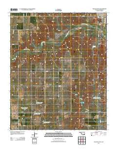 Mangum South Oklahoma Historical topographic map, 1:24000 scale, 7.5 X 7.5 Minute, Year 2012