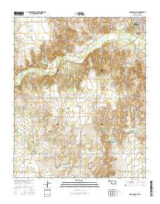 Mangum South Oklahoma Current topographic map, 1:24000 scale, 7.5 X 7.5 Minute, Year 2016
