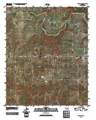 Mannsville Oklahoma Historical topographic map, 1:24000 scale, 7.5 X 7.5 Minute, Year 2009