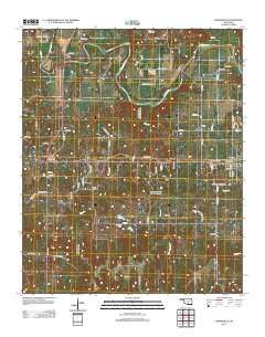 Mannsville Oklahoma Historical topographic map, 1:24000 scale, 7.5 X 7.5 Minute, Year 2012