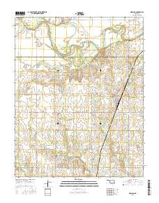 Marland Oklahoma Current topographic map, 1:24000 scale, 7.5 X 7.5 Minute, Year 2016