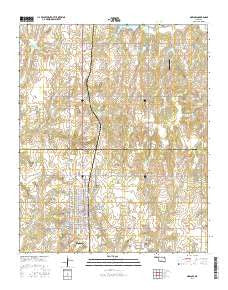 Marlow Oklahoma Current topographic map, 1:24000 scale, 7.5 X 7.5 Minute, Year 2016