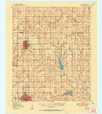 Marlow Oklahoma Historical topographic map, 1:62500 scale, 15 X 15 Minute, Year 1951