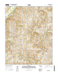 Masham Oklahoma Current topographic map, 1:24000 scale, 7.5 X 7.5 Minute, Year 2016