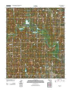 Maud Oklahoma Historical topographic map, 1:24000 scale, 7.5 X 7.5 Minute, Year 2012