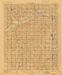 Maud Oklahoma Historical topographic map, 1:62500 scale, 15 X 15 Minute, Year 1908