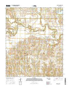 Maysville Oklahoma Current topographic map, 1:24000 scale, 7.5 X 7.5 Minute, Year 2016