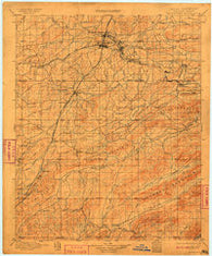 McAlester Oklahoma Historical topographic map, 1:125000 scale, 30 X 30 Minute, Year 1898