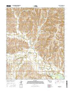 McClure Oklahoma Current topographic map, 1:24000 scale, 7.5 X 7.5 Minute, Year 2016