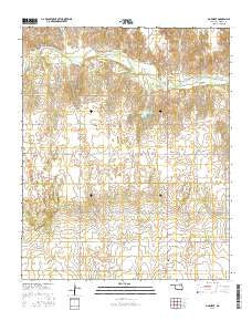 McKnight Oklahoma Current topographic map, 1:24000 scale, 7.5 X 7.5 Minute, Year 2016