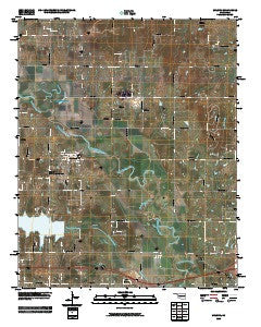 McLoud Oklahoma Historical topographic map, 1:24000 scale, 7.5 X 7.5 Minute, Year 2009