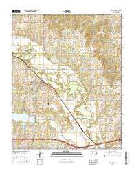 McLoud Oklahoma Current topographic map, 1:24000 scale, 7.5 X 7.5 Minute, Year 2016