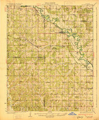 McLoud Oklahoma Historical topographic map, 1:62500 scale, 15 X 15 Minute, Year 1930