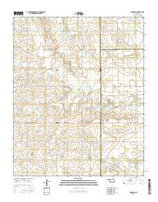 McQueen Oklahoma Current topographic map, 1:24000 scale, 7.5 X 7.5 Minute, Year 2016