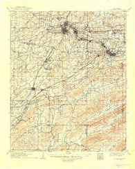 Mc Alester Oklahoma Historical topographic map, 1:125000 scale, 30 X 30 Minute, Year 1909