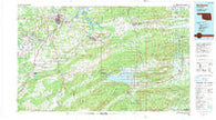 Mc Alester Oklahoma Historical topographic map, 1:100000 scale, 30 X 60 Minute, Year 1991